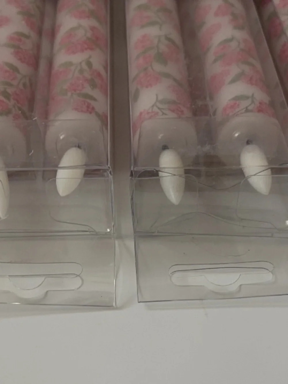New Kirkland's Pink Hydrangea Taper Candles Timer Flameless 9 Inch (8 total)